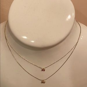 New tiny bows necklace cute adjustable